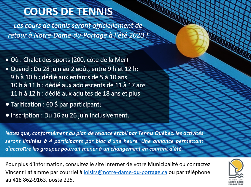 Tennis - Affiche 2020