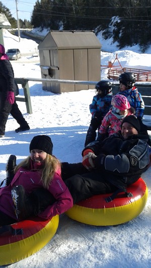 Glissade sur tube